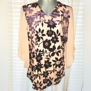 GRACE KARIN Purple Velvet Floral Top